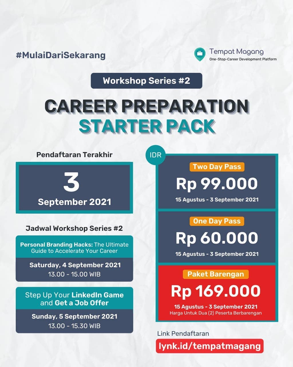 [WORKSHOP SERIES #2 - CAREER PREPARATION STARTER PACK]